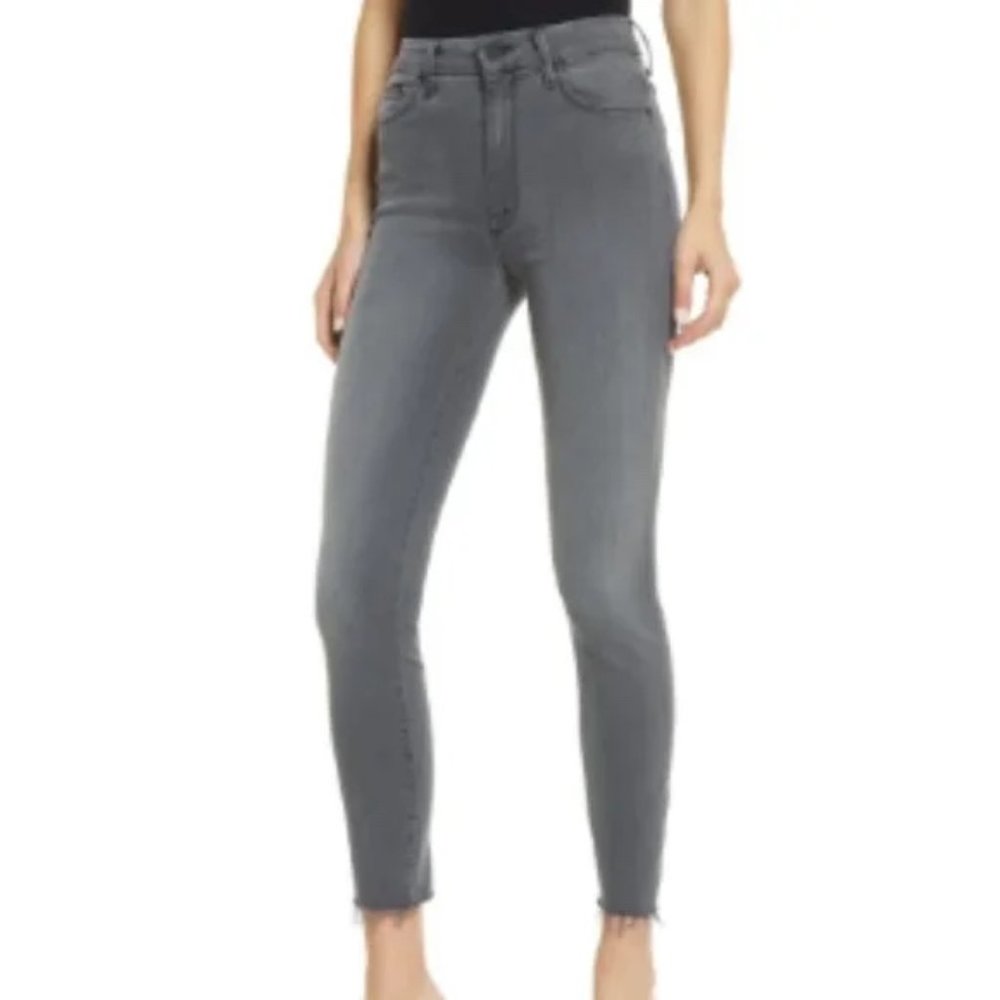 MOTHER The Looker Frayed Ankle Jeans (Guilty Glitter Racer) Worn Twice!